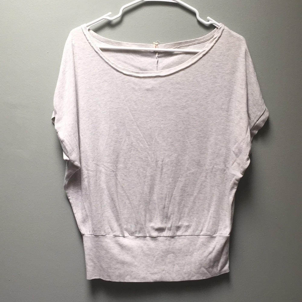 Speckled White Loose-Fitting Top